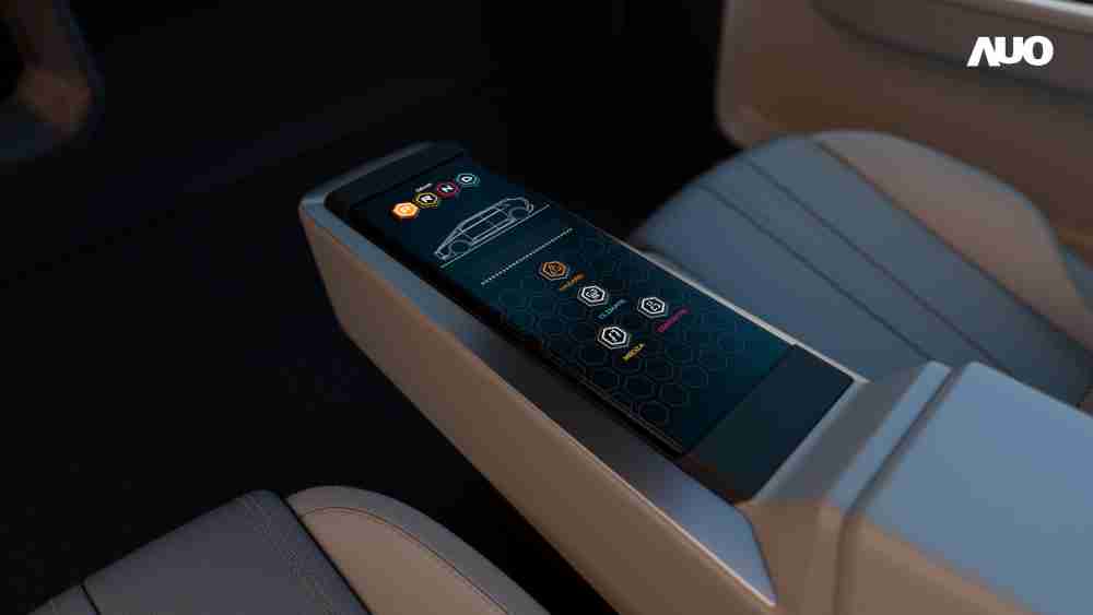 壹号平台以人性化设计打造多变形态中控显示(Morphing Center Control)，，不使用时仅平面显示信息，，，进行操作时，，，显示器则会动态隆起，，，，转变成3D实体按钮，，并有触觉回馈，，展示人机互动新体验