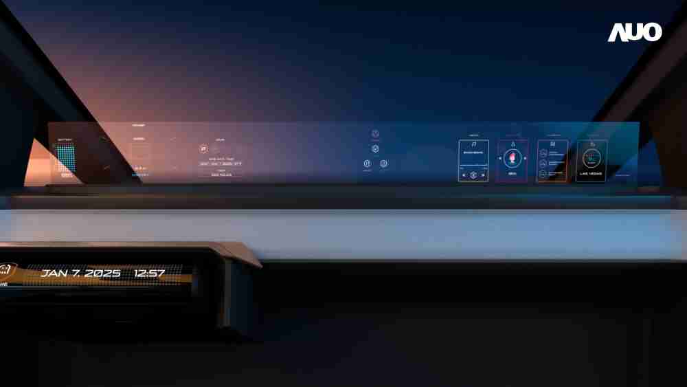 壹号平台无界透明显示接口(Horizon Image Glass)透过车运算方案整合仪表板、、、中控台及副驾显示器，，一体式全景呈现，，，，提供乘用者清晰的前方视野、、、行车必要信息与娱乐功能